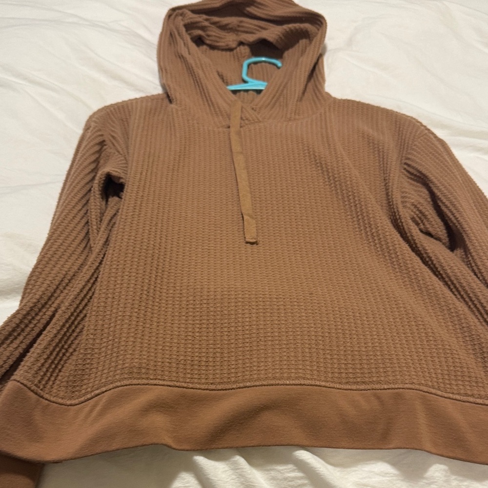 Stars Above Tan Waffle-Knit Hoodie